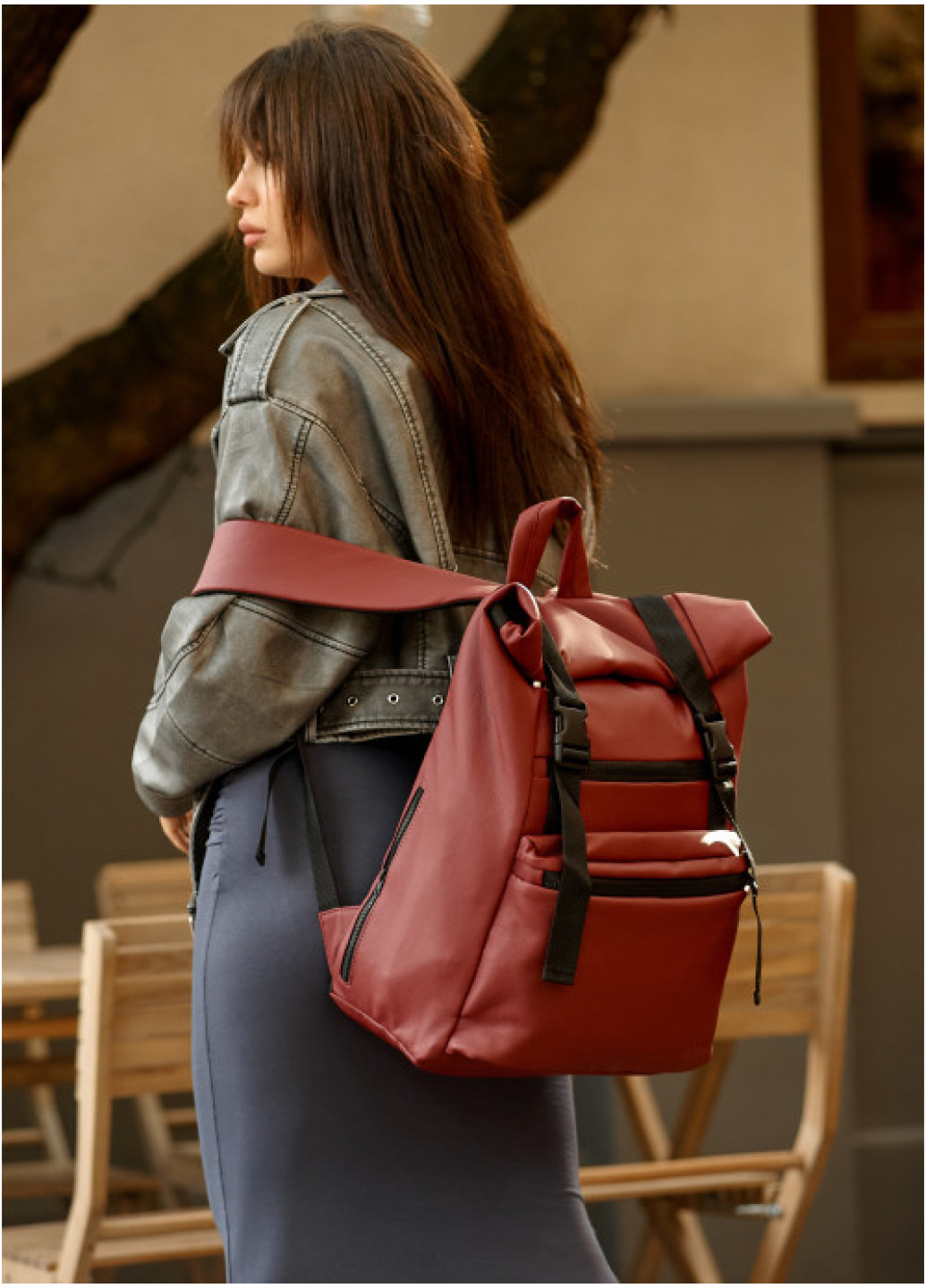 Рюкзак ролл Sambag унісекс RollTop LTT бордо