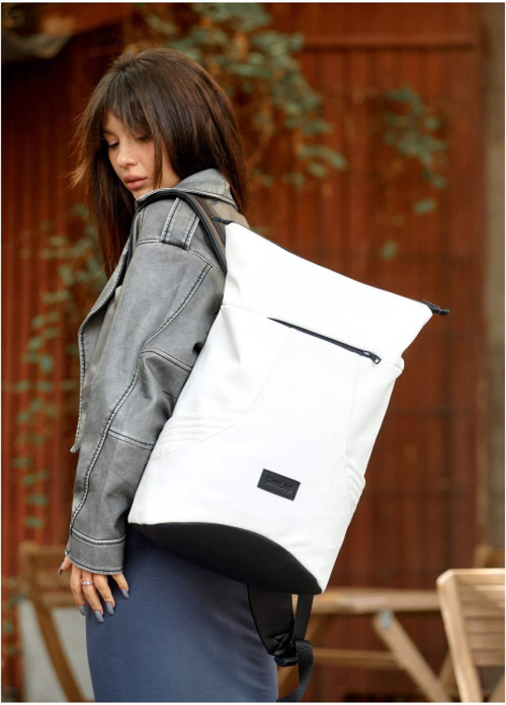 Рюкзак ролл Sambag унисекс RollTop KQN белый