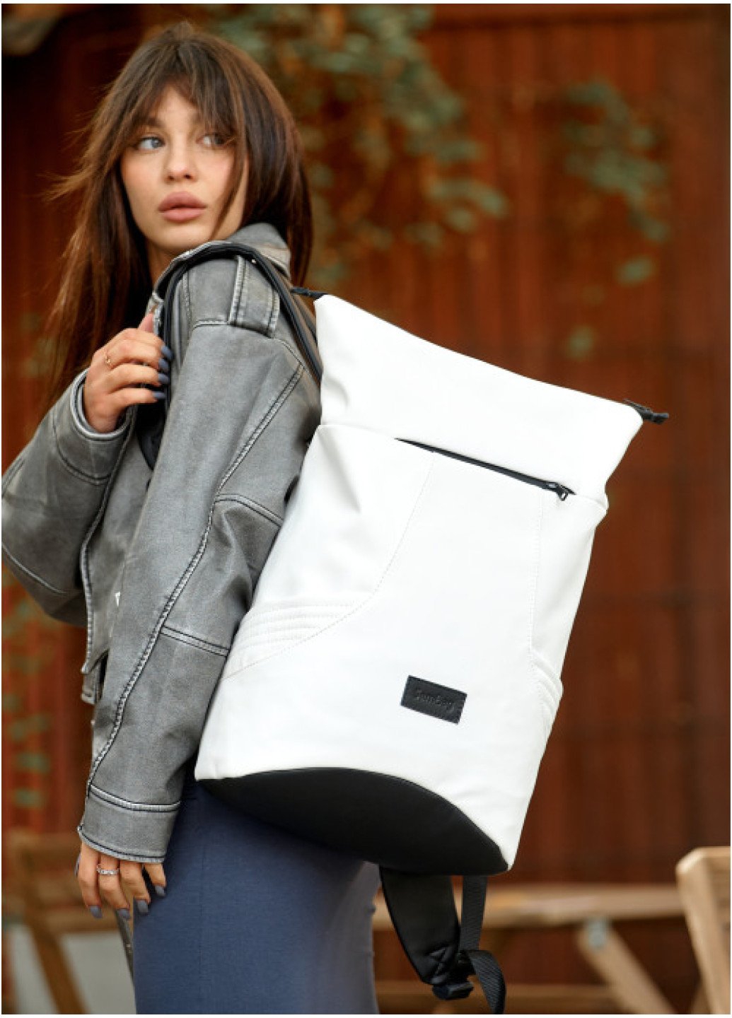 Рюкзак ролл Sambag унисекс RollTop KQN белый