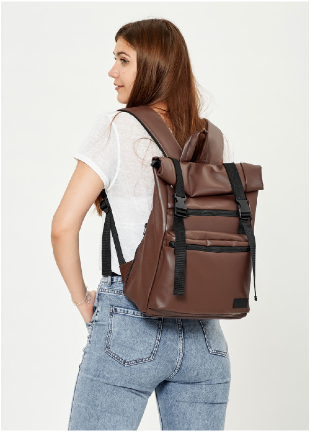 Рюкзак ролл Sambag унісекс RollTop LTT шоколадний