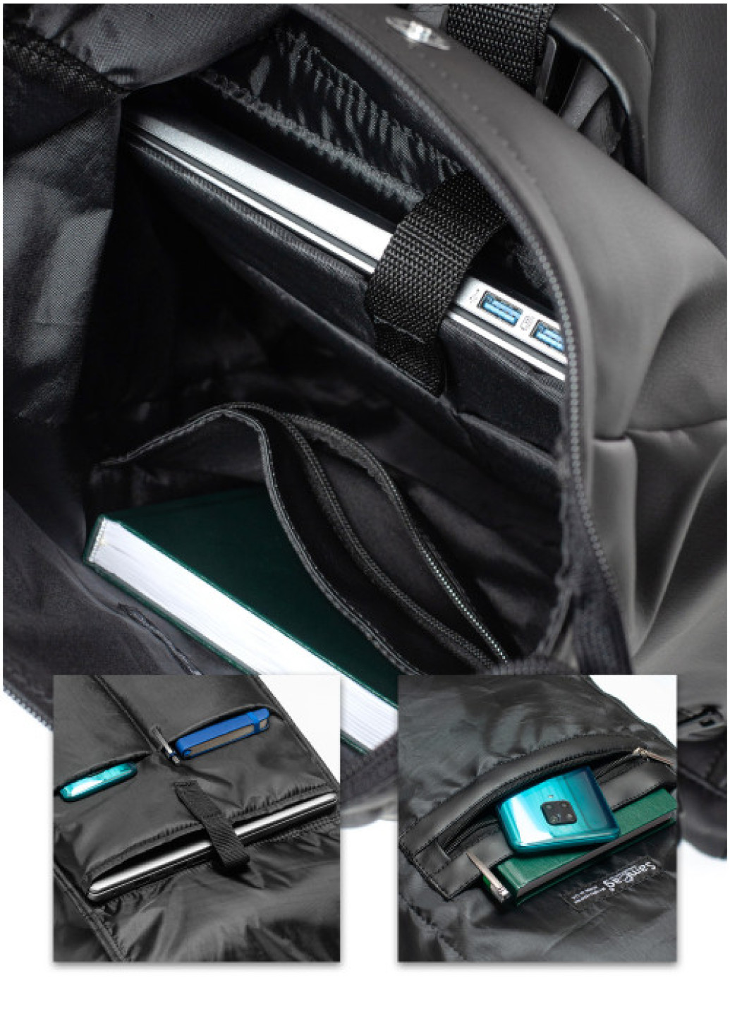 Чоловічий рюкзак ролл Sambag RollTop LZT чорний