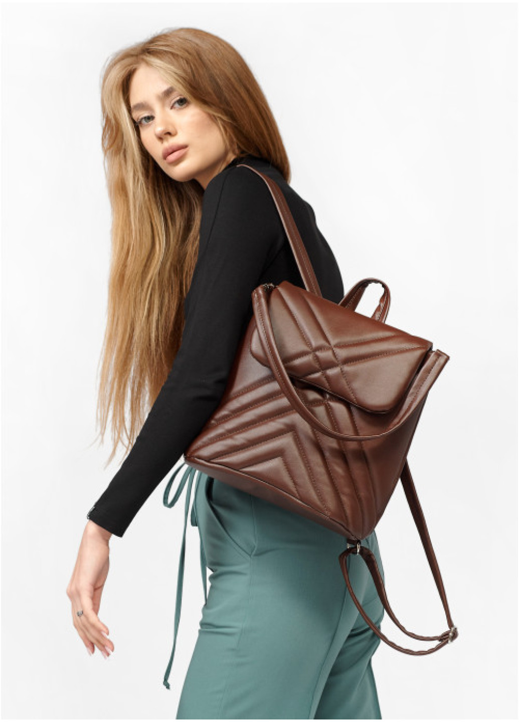 Жіночий рюкзак Sambag Loft QSH шоколадний