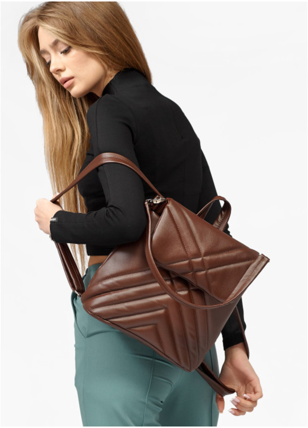 Жіночий рюкзак Sambag Loft QSH шоколадний