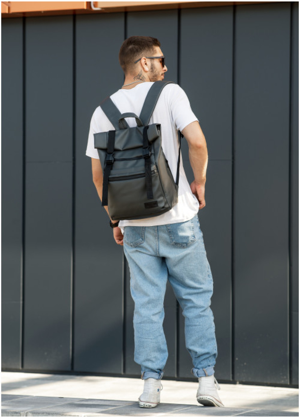 Чоловічий рюкзак ролл Sambag  RollTop LTT білий