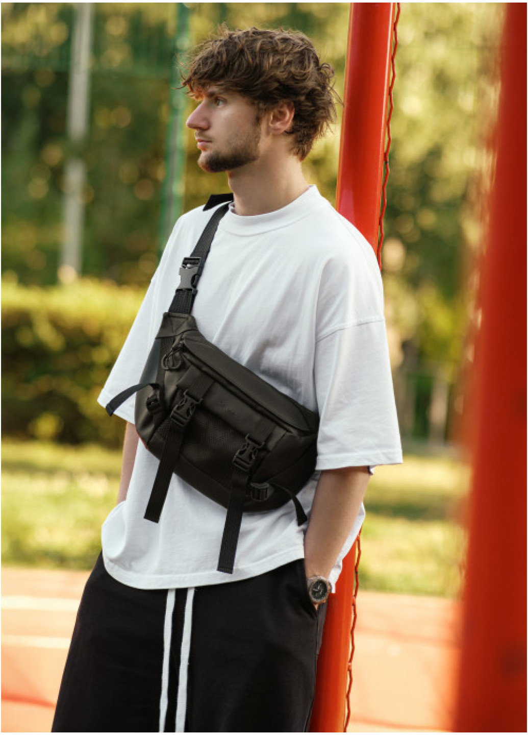 Велика чоловіча поясна сумка бананка Sambag DynamicDart