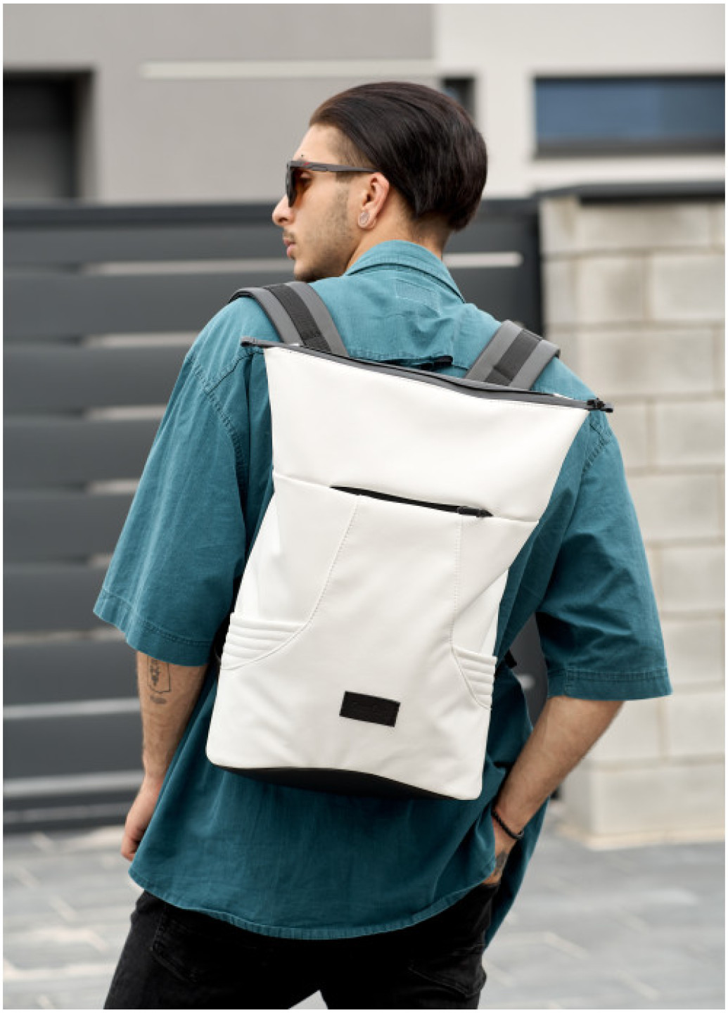 Рюкзак ролл Sambag унисекс RollTop KQN білий