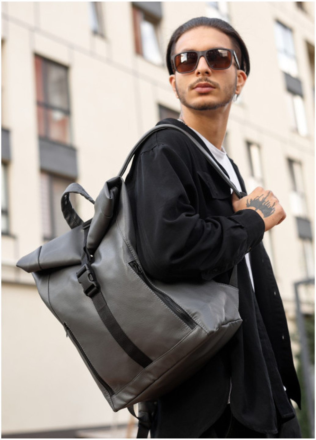 Чоловічий рюкзак ролл Sambag RollTop LZT графітовий