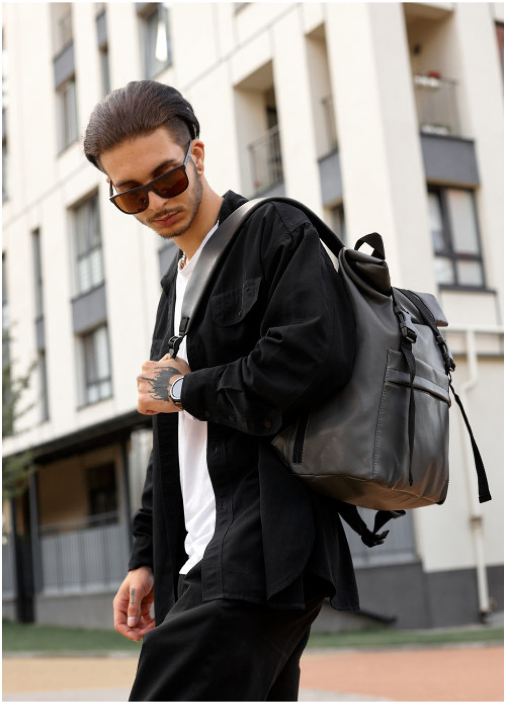Рюкзак рол Sambag RollTop білий графітовий