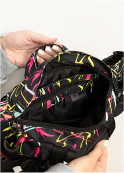Велика жіноча поясна сумка бананка Sambag DynamicDart принт 