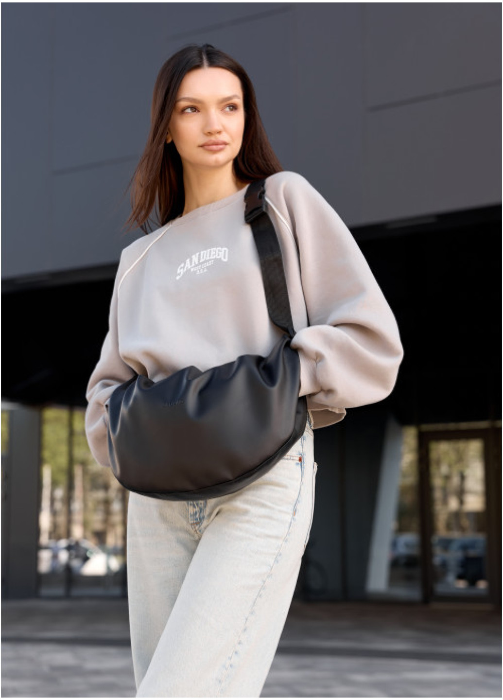 Жіноча сумка Sambag HOBO  Dolly  чорна