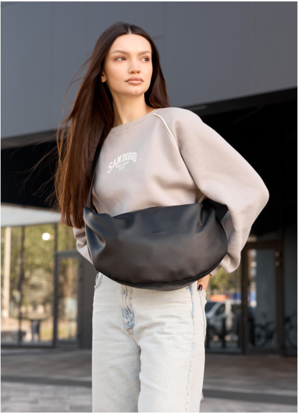 Жіноча сумка Sambag HOBO  Dolly  чорна