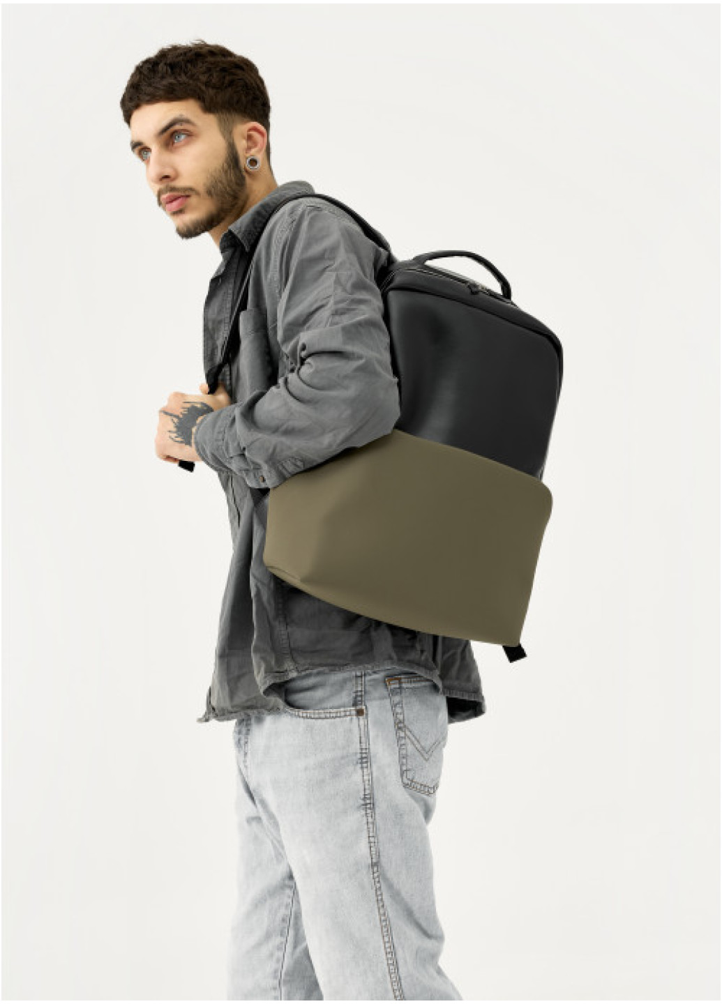 Рюкзак унісекс Sambag Zard dart black с хаки
