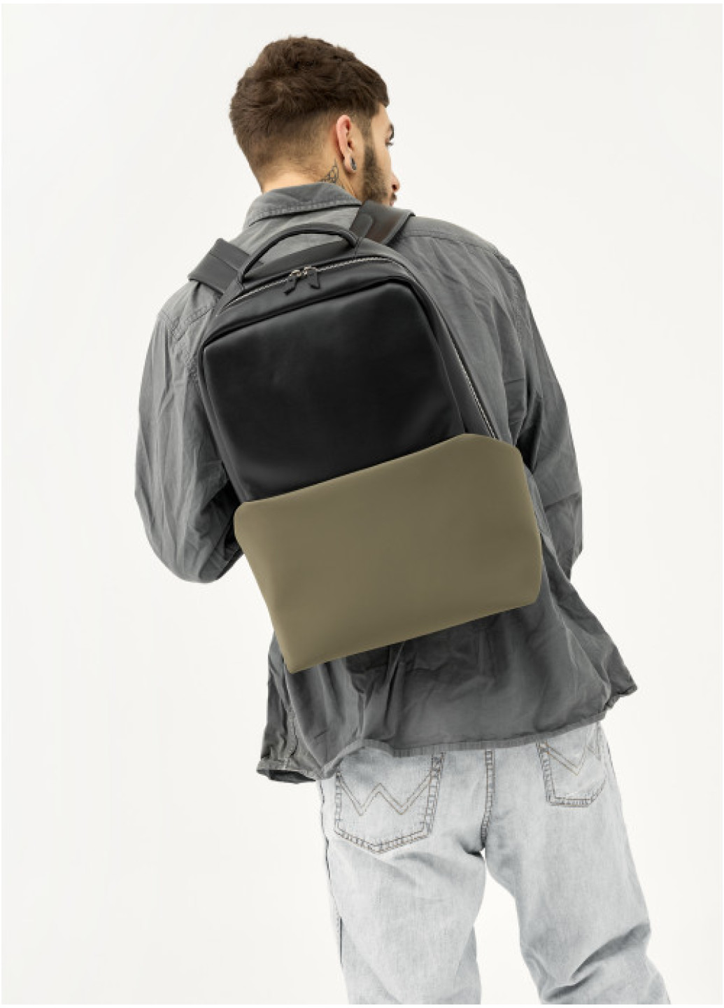 Рюкзак унісекс Sambag Zard dart black с хаки