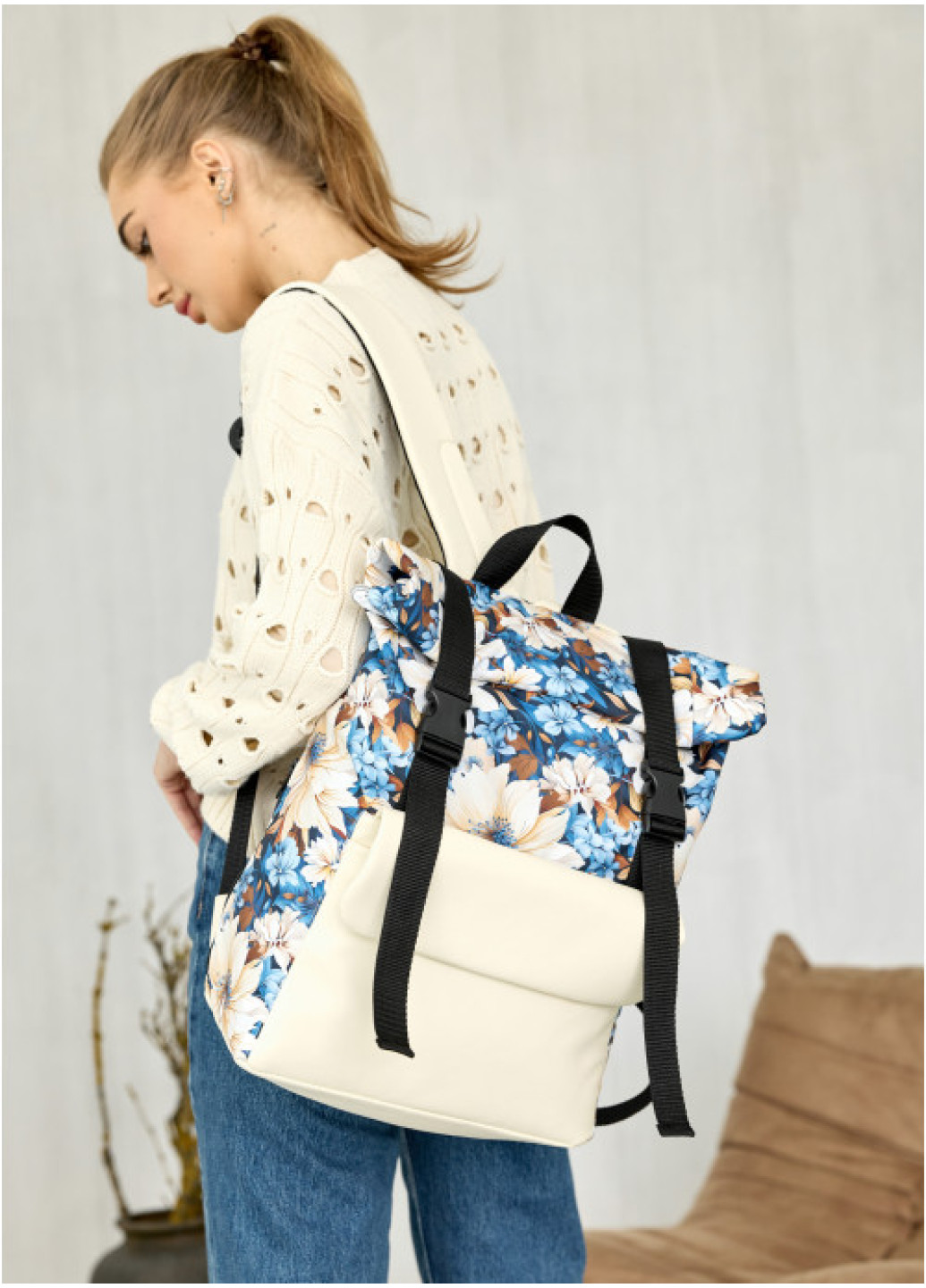 Рюкзак ролл Sambag жіночий RollTop Milton з клапаном