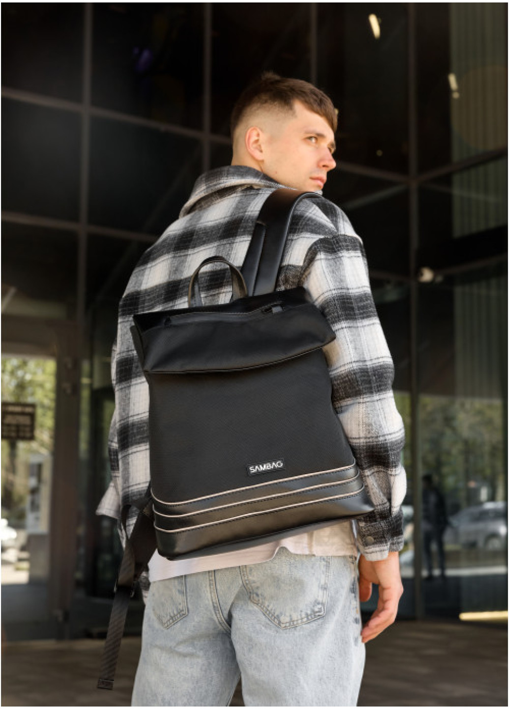 Чоловічий рюкзак Sambag Rene Balance чорний