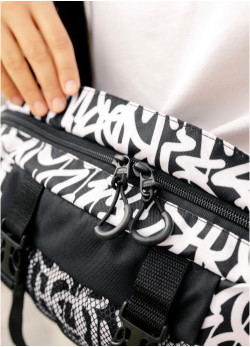 Велика жіноча поясна сумка бананка Sambag DynamicDart принт 