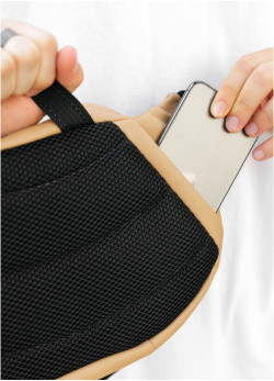 Велика чоловіча поясна сумка бананка Sambag DynamicDart беж