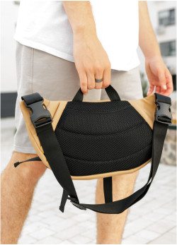 Велика чоловіча поясна сумка бананка Sambag DynamicDart беж