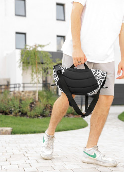 Велика чоловіча поясна сумка бананка Sambag DynamicDart принт 
