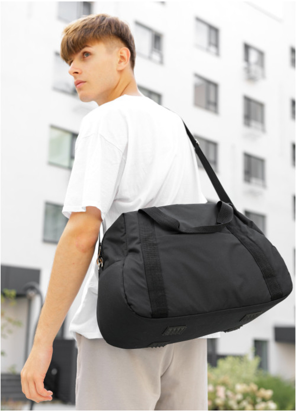 Спортивна сумка Sambag Vogue чорна тканева