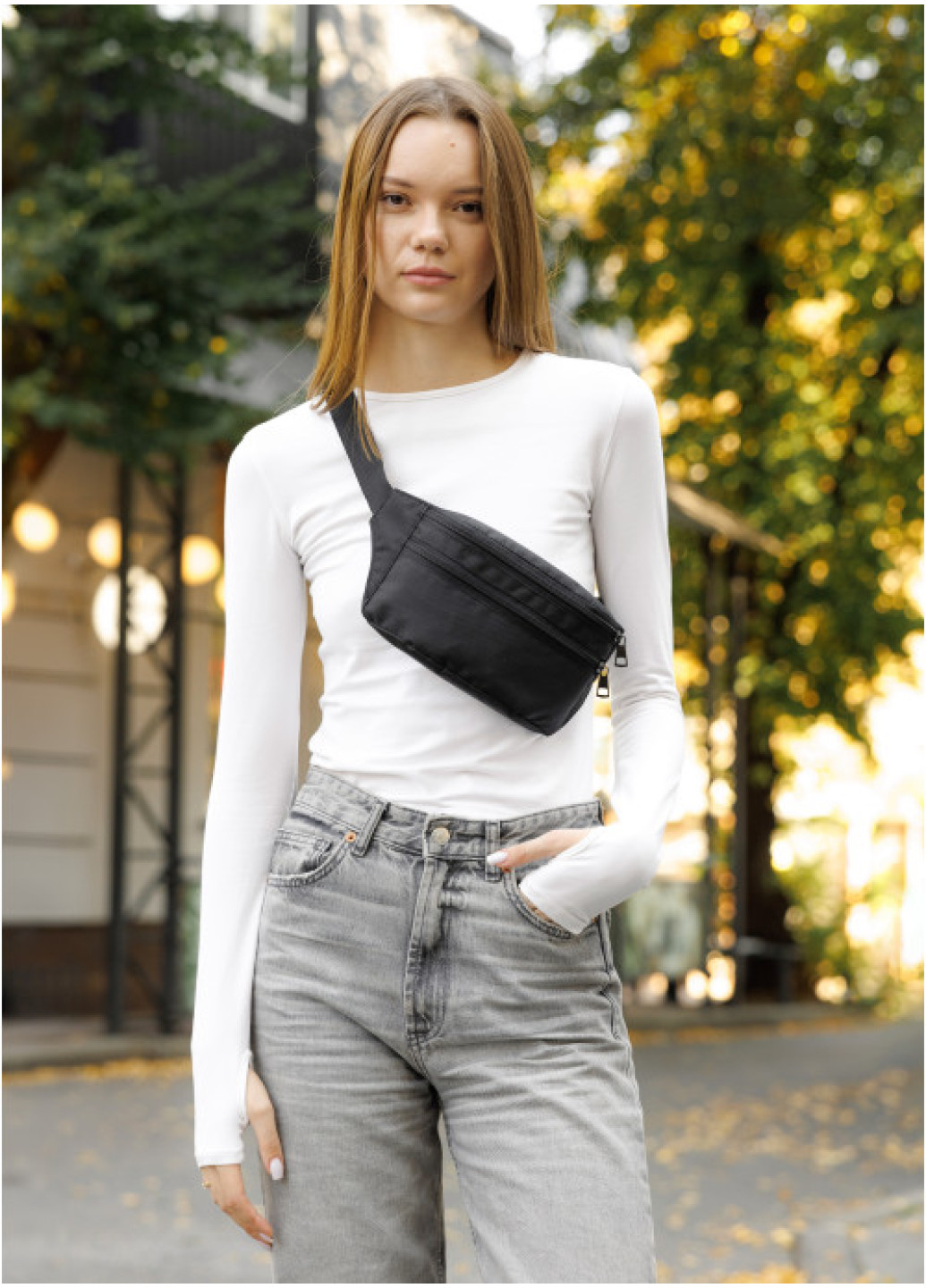 Сумка на пояс бананка Sambag Tirso  LTH тканевий
