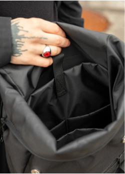 Чоловічий рюкзак Sambag RollTop ZARD чорний тканевий