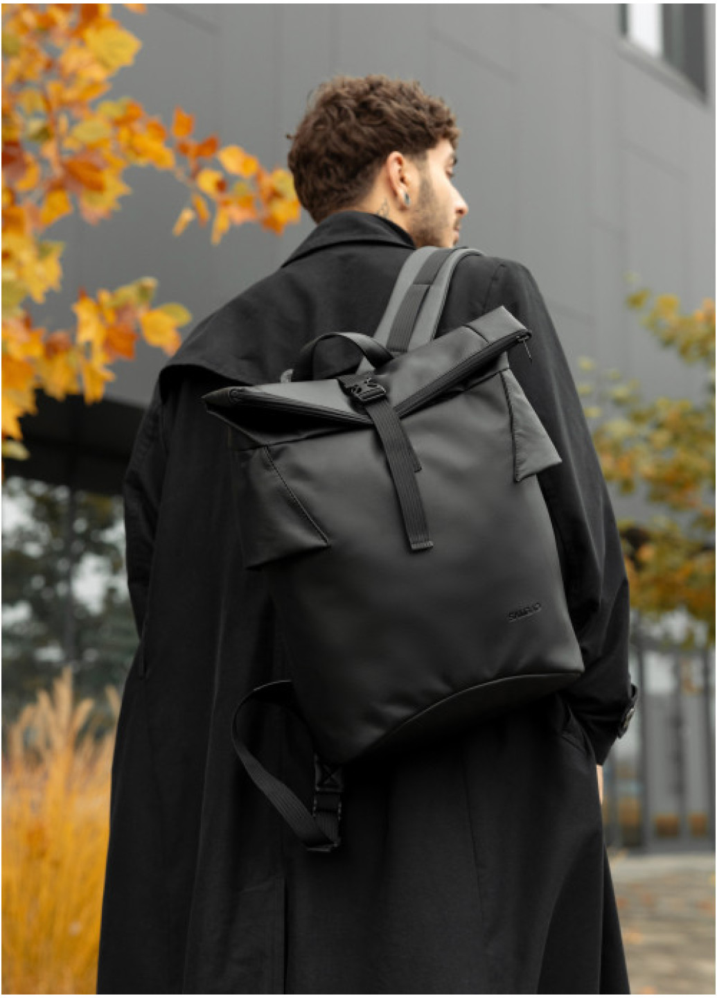 Чоловічий рюкзак ролл Sambag  RollTop KZN чорний 