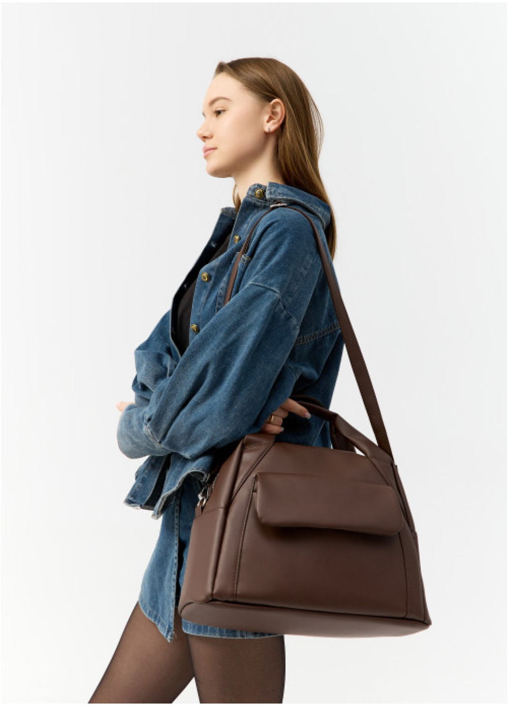  Жіноча спортивна сумка Sambag Vogue BKT  шоколадна