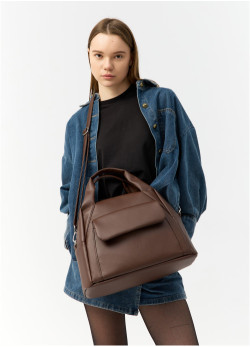  Жіноча спортивна сумка Sambag Vogue BKT  шоколадна