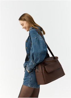  Жіноча спортивна сумка Sambag Vogue BKT  шоколадна