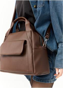  Жіноча спортивна сумка Sambag Vogue BKT  шоколадна