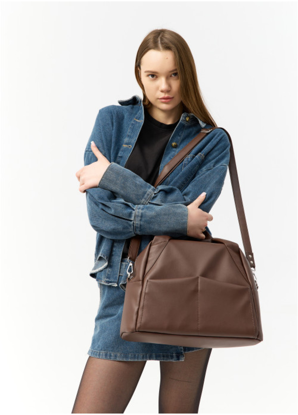  Жіноча спортивна сумка Sambag Vogue ZT шоколадна