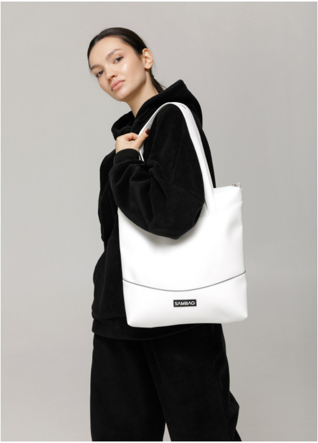 Сумка Sambag Shoper NOVA біла