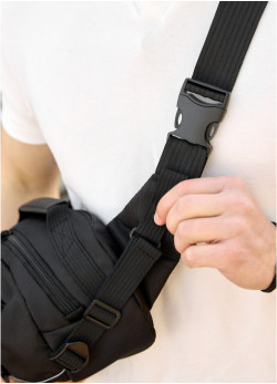 Сумка через плече бананка Sambag Flex Pro чорна