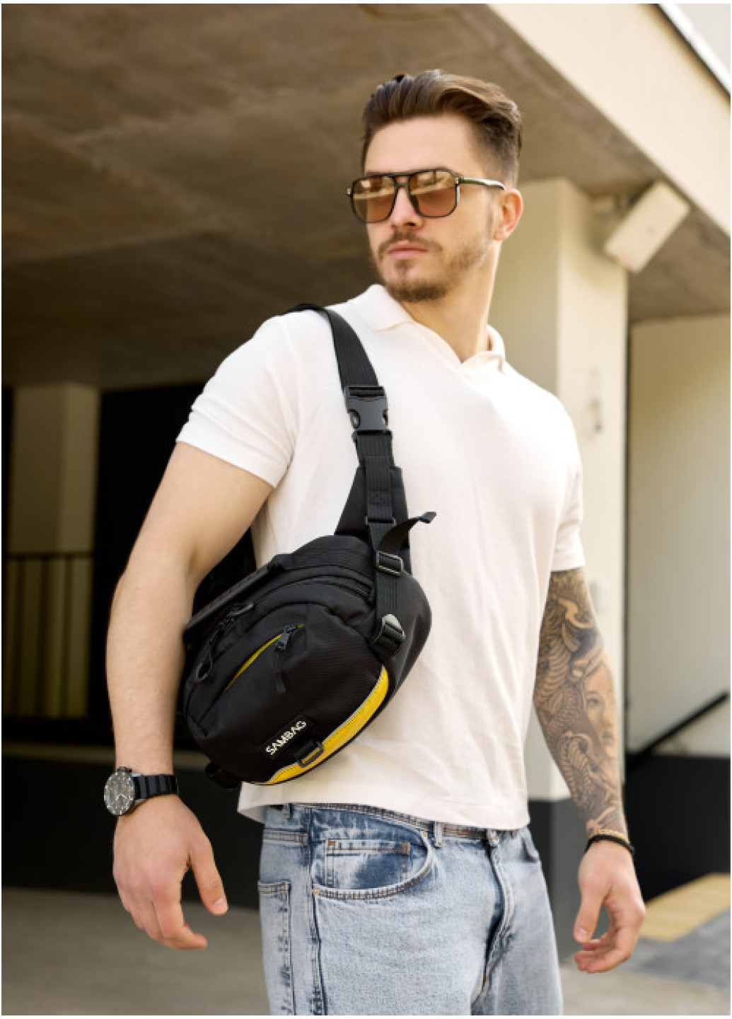 Сумка через плече бананка Sambag Flex Pro