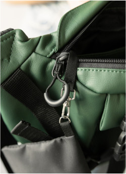 Велика жіноча поясна сумка бананка Sambag DynamicDart зелена