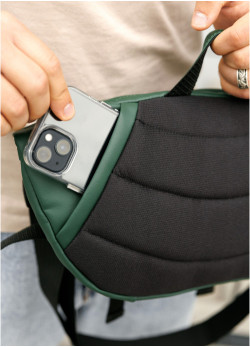 Велика чоловіча поясна сумка бананка Sambag DynamicDart зелена