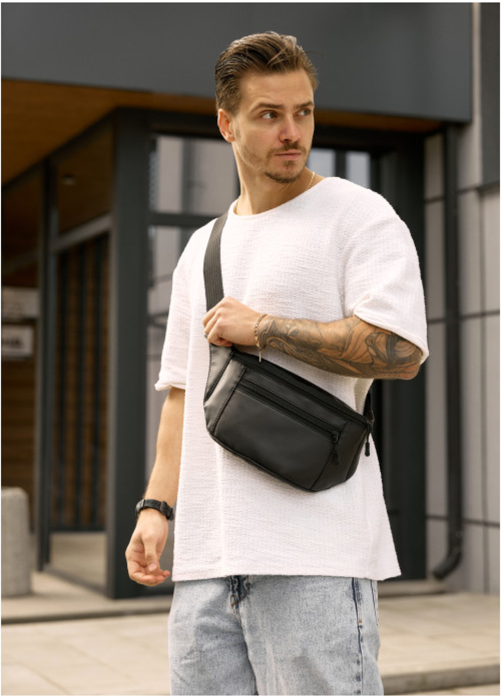 Сумка на пояс Sambag Tirso MKH чорна