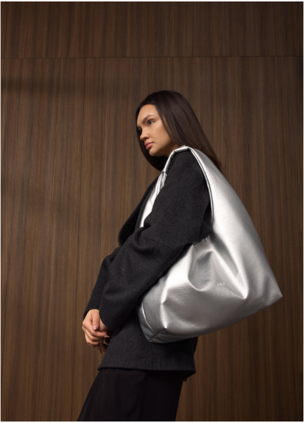 Жіноча сумка Sambag HOBO L кавовий