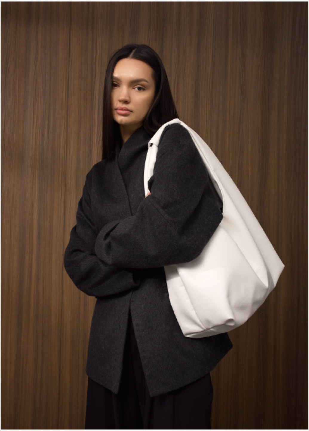 Жіноча сумка Sambag HOBO L біла