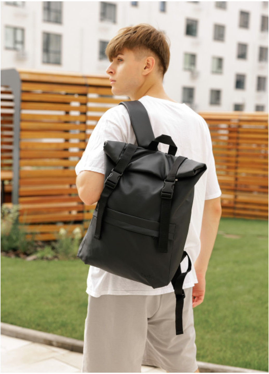 Рюкзак RollTop 0SHm чорний