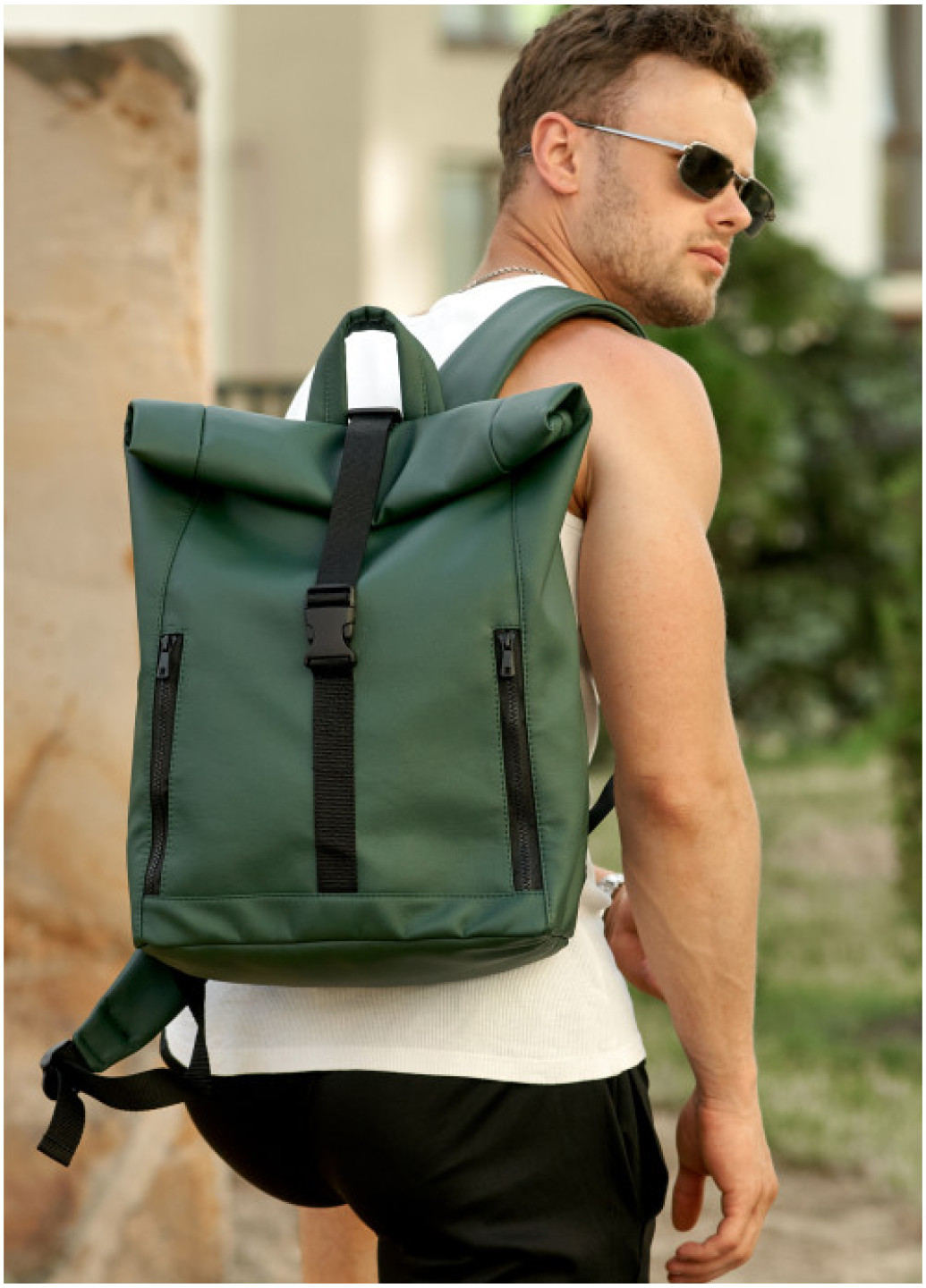Чоловічий рюкзак ролл Sambag  RollTop LZT зелений