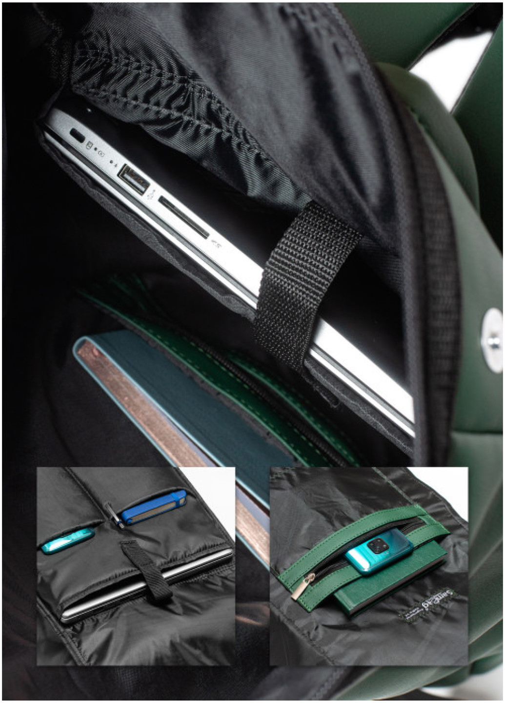 Чоловічий рюкзак ролл Sambag  RollTop LZT зелений