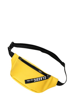 Сумка на пояс бананка Sambag Tirso MSH жовта зі стрічкою	