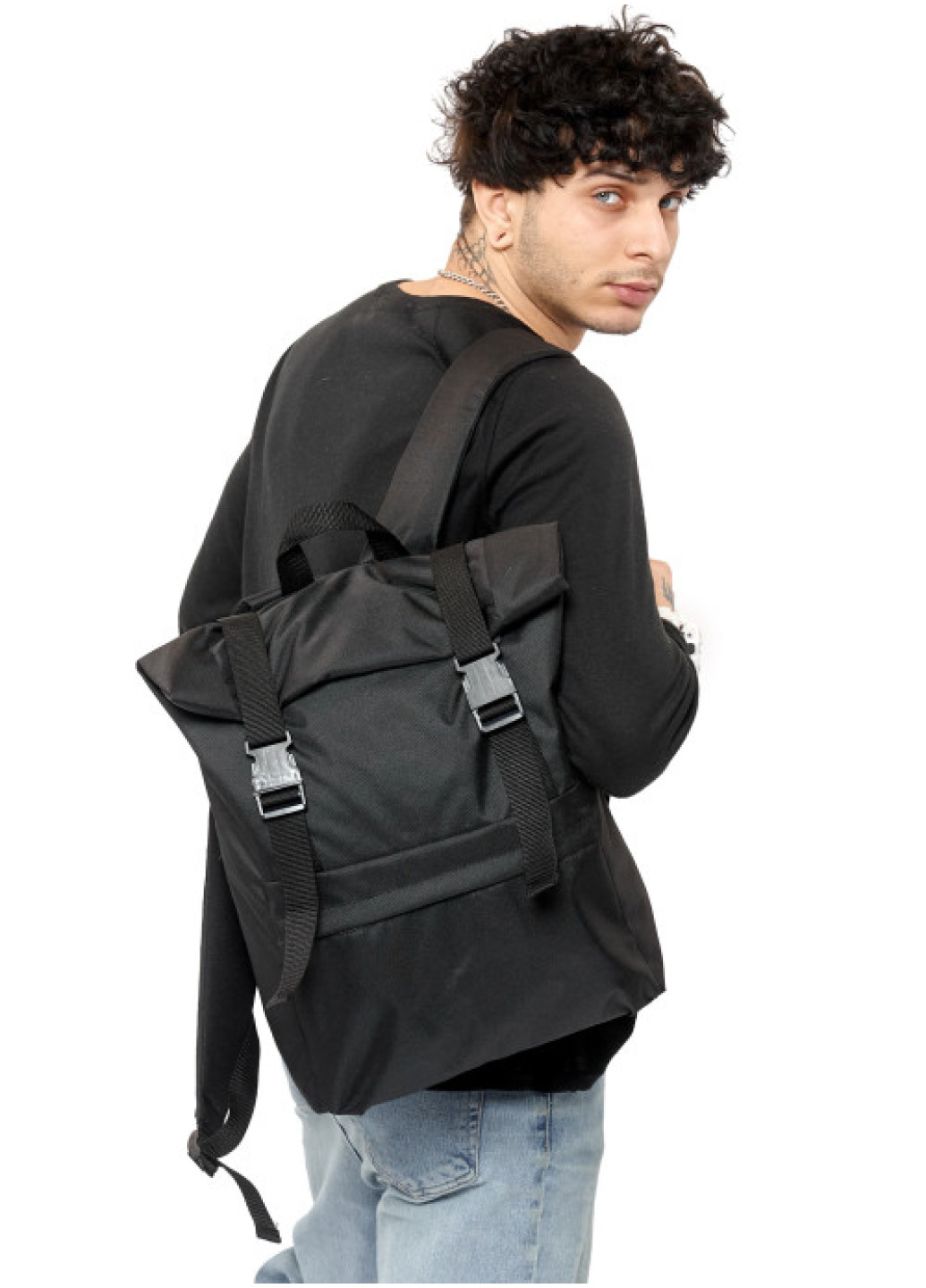 Рюкзак RRollTop 0SH чорний