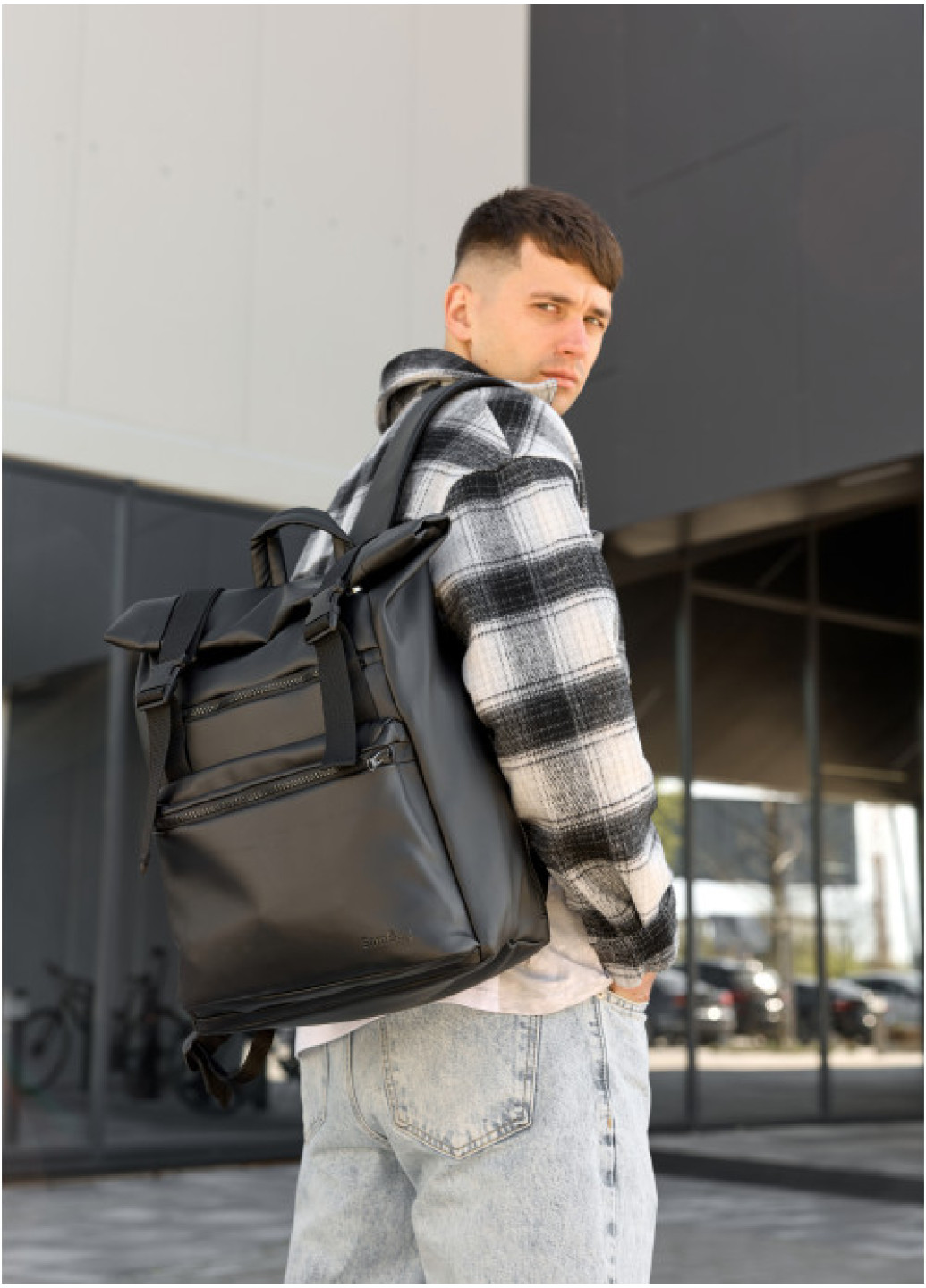 Рюкзак RollTop 0SHn чорний